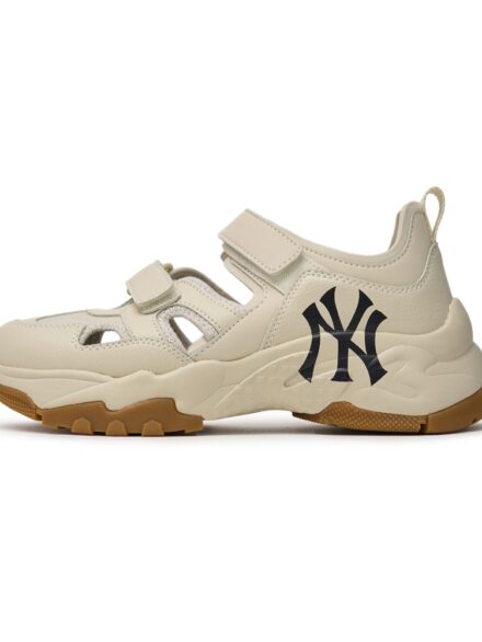 Sandals MLB Korea [Women's Size] BigBall Chunky Mask New York Yankees Cream